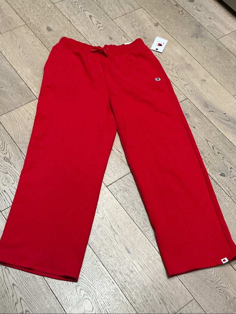 Woman’s Champion red wide leg sweatpants. Large. NWT! Never worn! Cute!
